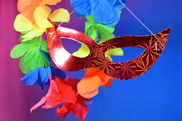 Carnival Mask Props Confetti Brazilian Party Carnival Costume Joy Fest Rechtenvrije Stockafbeeldingen