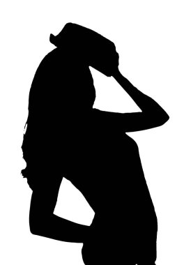 Mocup Cutout dans eden kadın için siluet dans hareketlerinde kadın vücut ifadesi moda tarzı vektör görüntüsü