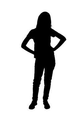 Çağdaş bale dansı silueti çizim vektörü mocup görüntüsü