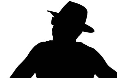 Genç siluet ve vücut ifadesi siyah-beyaz vektör görüntü güzelliği beyaz arka planda şeffaf mocup