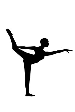 Yoga hareketlerindeki siluet kadın bembeyaz şeffaf arka planda izole edilmiş vücut egzersizi vektör görüntüsünü pilates yapar.