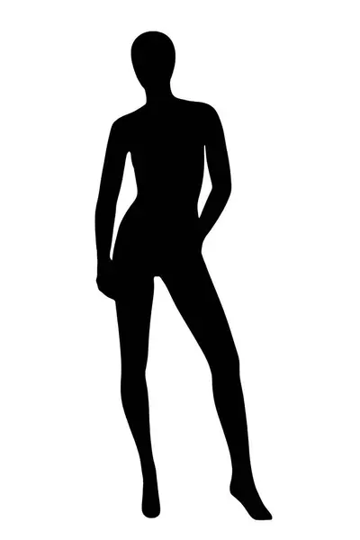 瑜伽运动中的女性轮廓 在无背景的白色透明背景下分离身体运动矢量图像 — 图库照片