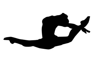 Spor sağlığı ve egzersiz yapan atletlerin silueti beyaz şeffaf arka planda izole edilmiş dans çubuğu dans mokubbesi.