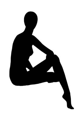 Siyah vektör görüntü silueti modern yoga egzersizleri, güzellik, vücut çizgisi sanatı. Broşür şablonu ya da web tasarımında kullanmak için