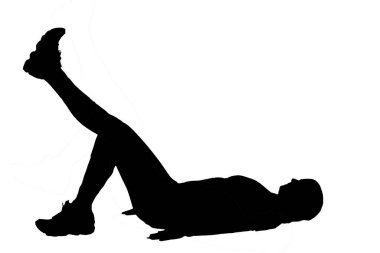 Siyah vektör görüntü silueti modern kas egzersizleri, güzellik, vücut geliştirme sanatı. Broşür şablonu ya da web tasarımında kullanmak için