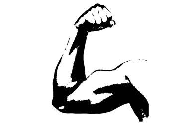 Siyah vektör görüntü silueti modern kas egzersizleri, güzellik, vücut geliştirme sanatı. Broşür şablonu ya da web tasarımında kullanmak için