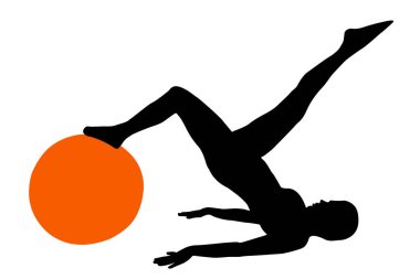 Modern yoga hareketlerindeki siluet pilates vektör görüntüsü ve esneme egzersizi beyaz arka plan şeffaf çizim üzerinde izole