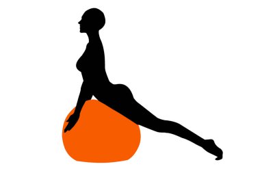 Modern yoga hareketlerindeki siluet pilates vektör görüntüsü ve esneme egzersizi beyaz arka plan şeffaf çizim üzerinde izole