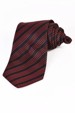 Beyaz arkaplanda izole edilmiş erkek kravat aksesuarları resmi iş konsepti moda zarafeti