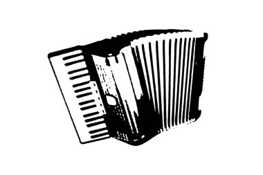 Siluet piyano rüzgarı müzik enstrümanı caz orkestrası müzik vektörü görüntüsü siyah akordeon