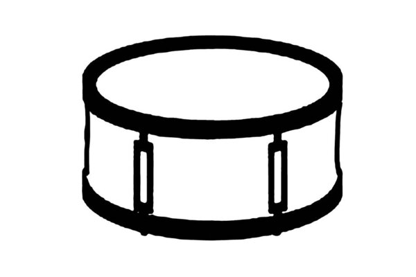 Silueta Tambores Percusión Instrumento Musical Orquesta Jazz Rock Play Música — Foto de Stock