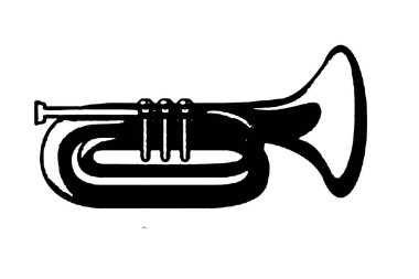 Siluet saksafon rüzgar trompet müzik enstrümanı orkestra caz müzik siyah vektör görüntüsü..