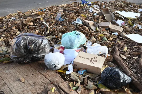 stock image Goiania, Brazil August  garbage around the city urban cleaning proliferation of diseases trash