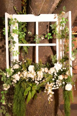 parti dekorasyonu aydınlatma kalp çiçekleri görüntü düzenler