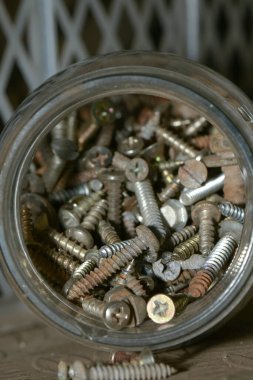 macro photography rusty screws used tools texture background image clipart