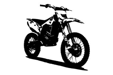 Motosikletin vektör silueti iki tekerlekli taşıma sporu bisikleti custon. resim vektörü