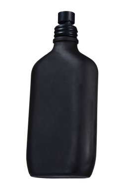 Şeffaf cam aromalı siyah parfüm şişesi parfüm kokusu.