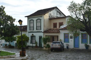 Goias Velho Brazil city of Goias churches and historic streets religious and tourist city Vila Boa de Goias clipart