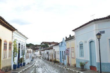 Goias Velho Brazil city of Goias churches and historic streets religious and tourist city Vila Boa de Goias clipart