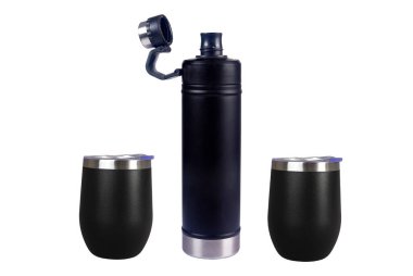 Klasik Stay Chill Chill vakumlu akustik yalıtkan, paslanmaz çelik bira fincanı, çift katlı akrilik duvarlı sert metal taklacı, bulaşık makineli yalıtkan arka planı