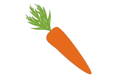 Soyut süslemeli Paskalya havucu seti. Sebze; sağlıklı ya da vejetaryen yemek teması. Beyaz arkaplanda izole edilmiş düz biçimdeki vektör illüstrasyonu.