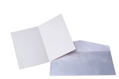 Beyaz kapaklı defter, beyaz arkaplan üzerine not defteri ve metin için boşluk