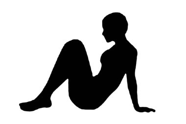 Siyah vektör görüntü silueti modern yoga egzersizleri, güzellik, vücut çizgisi sanatı. Broşür şablonu ya da web tasarımında kullanmak için.