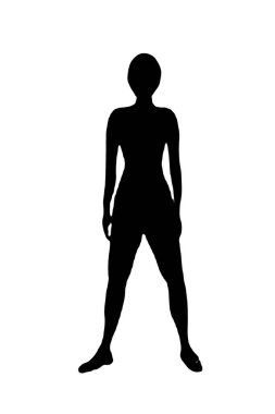 Siyah vektör görüntü silueti modern yoga egzersizleri, güzellik, vücut çizgisi sanatı. Broşür şablonu ya da web tasarımında kullanmak için.