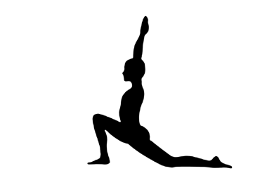 Siyah vektör görüntü silueti modern yoga egzersizleri, güzellik, vücut çizgisi sanatı. Broşür şablonu ya da web tasarımında kullanmak için.