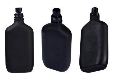 Şeffaf cam aromalı siyah parfüm şişesi parfüm kokusu.