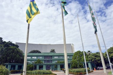 Goiania Goias Brezilya Palcio das Esmeraldas Hükümetin Art Deco mimarisinin koltuğu