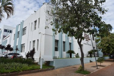 Goiania Goias Brezilya Goinia eski polis merkezi Art Deco mimari tarihi şehir binası.