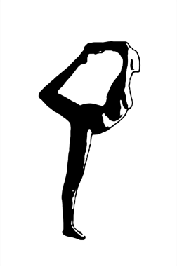 Siyah vektör görüntü silueti modern yoga egzersizleri, güzellik, vücut çizgisi sanatı. Broşür şablonu ya da web tasarımında kullanmak için.