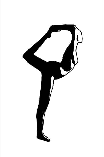 Siyah vektör görüntü silueti modern yoga egzersizleri, güzellik, vücut çizgisi sanatı. Broşür şablonu ya da web tasarımında kullanmak için.