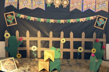 Haziran parti dekoratif panel arka planı St. John 's parti dokusu June tema dekorasyonu