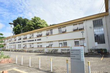 Goinia Gois Brezilya Sanat Deko mimarisi eski Goiania tren istasyonu tarihi miras binası