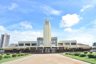 Goinia Gois Brezilya Sanat Deko mimarisi eski Goiania tren istasyonu tarihi miras binası