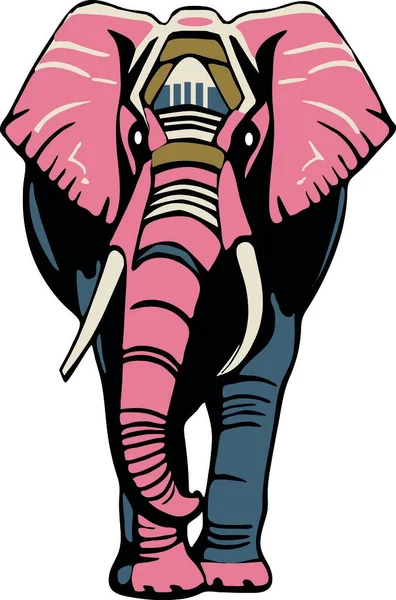 Elefante Astratto Vernici Multicolori Schizzo Acquerello Disegno Colori Realistico Illustrazione — Foto Stock