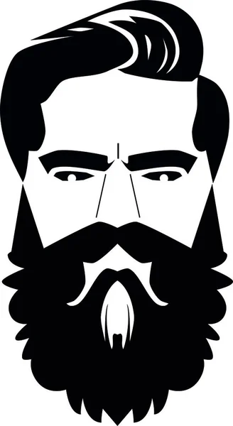 Abstract fictional  Bearded hipster man face portrait sketch drawing. Hairstyle head guy. Barbershop emblem, logo concept. Profile avatar character. Bearded male silhouette.