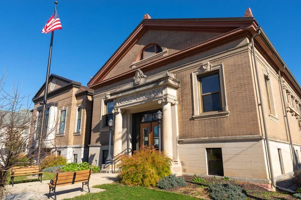 Edgerton Wisconsin Yhdysvallat Marraskuuta 2022 Edgerton Public Library Rakennuksen Ulkopuoli — kuvapankkivalokuva