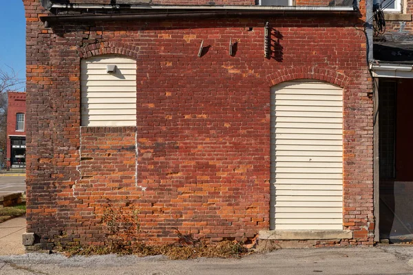Exterior Old Brick Building Marseilles Illinois Usa — Stock Photo, Image