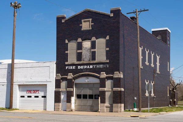 stock image Old fire department building in downtown Cairo, Illinois, USA.