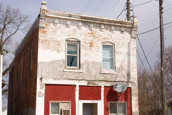 Buda Illinois United States March 28Th 2023 Downtown Building Storefront — Stock Photo, Image