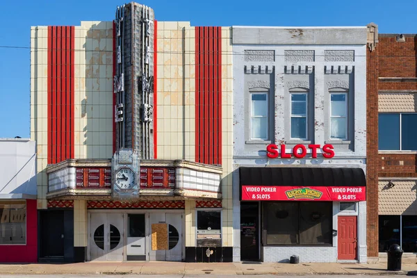 Mattoon Illinois Egyesült Államok 2023 Március Times Theater Külseje Épült Stock Kép