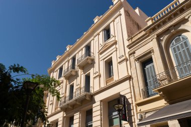 Heraklion, Girit - Yunanistan - 21 Eylül 2023: Yunanistan 'ın Heraklion kentindeki şehir merkezinin dışı.