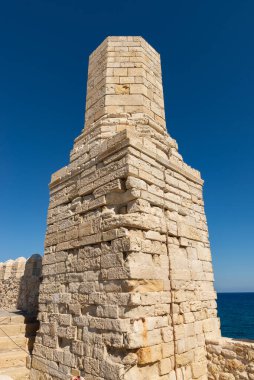 Heraklion, Girit - Yunanistan - 21 Eylül 2023: Koules Kalesi, 1540 yılında Yunanistan 'ın Heraklion kentinde tamamlandı.