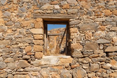 Spinalonga, Girit, Yunanistan 'daki harabeler.