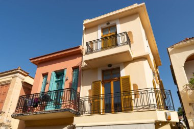 Eski Şehir Rethymno, Girit, Yunanistan 'daki binanın dışı.