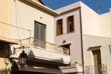 Eski Şehir Rethymno, Girit, Yunanistan 'daki binanın dışı.