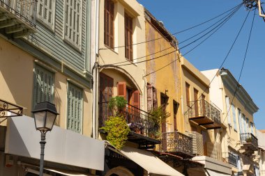 Eski Şehir Rethymno, Girit, Yunanistan 'daki binanın dışı.